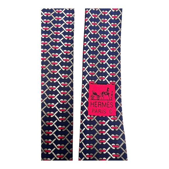 Hermes Paris 100% Silk Men's Tie 7060 TA - Picture 3 of 7